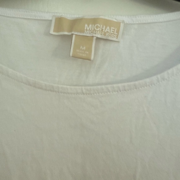 3 for $25 Michael Kors Gold logo Rhinestone long sleeve t shirt ties on side - Picture 5 of 6